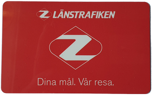 Rött kort med texten Z Länstrafiken.