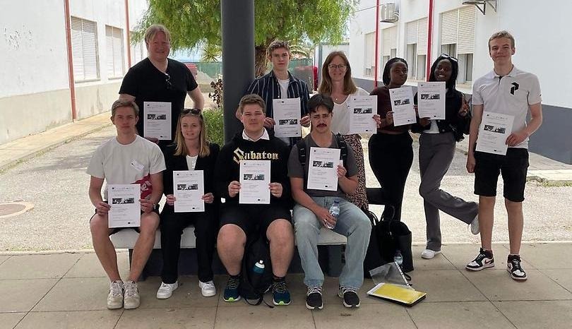 Gruppbild på elever