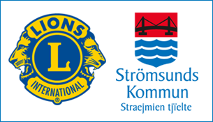 Lions och Strömsunds kommuns loggor.