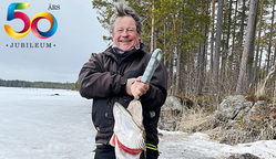 Porträtt: Stefan med gädda.